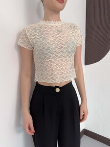 D 3007 GÜPÜR T SHIRT - KREM #4