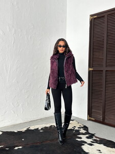 Yapay Kürk Kadın Toptan Yelek – Fermuarlı, Yumuşak Dokulu  - MÜRDÜM #2