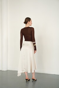 D2976 DANTEL DETAYLI SATEN ETEK - TAŞ #5