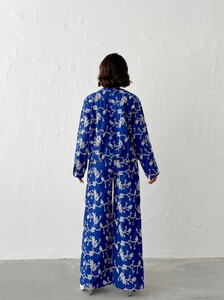 Floral Embroidered Zippered Jacket - Saxe | Topshow #5