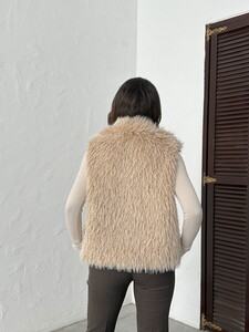Yapay Kürk Kadın Toptan Yelek – Fermuarlı, Yumuşak Dokulu - TAŞ #5