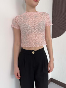 D 3007 GÜPÜR T SHIRT - PEMBE #4