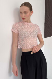 D 3007 GÜPÜR T SHIRT - PEMBE