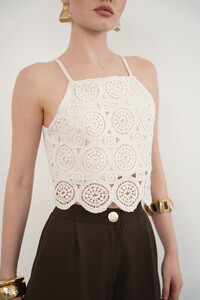 Güpür Askılı Büstiyer - Ham | Topshow #4