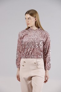Topshow Pudra Pullu Kadife Toptan Sweat #2