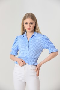 Topshow Mavi Kol Ucu Toptan Etek Gipeli Toptan Gömlek #3
