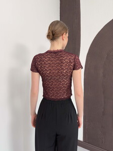 D 3007 GÜPÜR T SHIRT - KAHVE #5