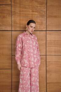 F 1951 NAKIŞLI GÖMLEK - PEMBE #2