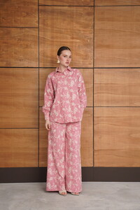 F 1951 NAKIŞLI GÖMLEK - PEMBE #4