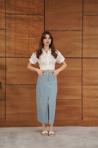 TOPSHOW Desen 1 Mavi Pullu Kot Toptan Etek | F1707 #2