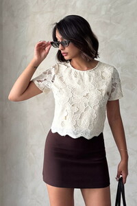 D 2768 DANTEL BLUZ - AÇIK TAŞ #1