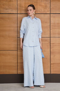 F 2020 JAKARLI DUKUMA PANTOLON - MAVİ #1