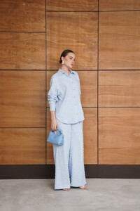 F 2020 JAKARLI DUKUMA PANTOLON - MAVİ #2