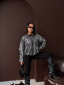 F 2026 PULLU KADİFE MONT - GRİ GÜMÜŞ #3