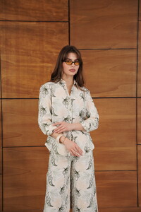 Topshow Embroidered Linen Wholesale Shirt - Stone | F2009 #2