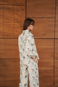 Topshow Embroidered Linen Wholesale Shirt - Stone | F2009 #5