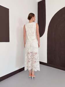 Dantel Kolsuz Bluz - Krem | D3011 Topshow #5