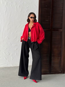 Scuba Süet Mont - Kırmızı #2