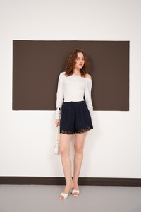 Dantel Detaylı Toptan Şort - Lacivert | D2995 - Topshow #3