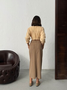 F 2033 FİTİLLİ KADİFE ETEK - VİZON #4