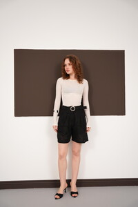 Nakışlı Vual Toptan Şort - Siyah | D2821 - Topshow #1