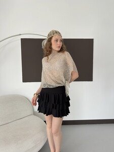 D 3118 ASİMETRİK KESİM YARASA KOL PULLU BLUZ - TAŞ #2