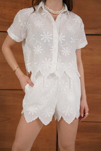 Nakışlı Gömlek - Krem Topshow #4