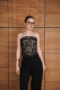 Dantel Bustiyer - Siyah | D2959 - Topshow #2