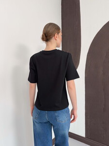 D 3025 NAKIŞLI TİŞÖRT - SİYAH #4