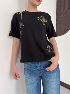 D 3025 NAKIŞLI TİŞÖRT - SİYAH #3