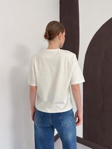 D 3025 NAKIŞLI TİŞÖRT - KREM #5