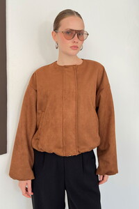 F 2137 SUBA SÜET ÖNDEN PATLI CEKET - TABA #1