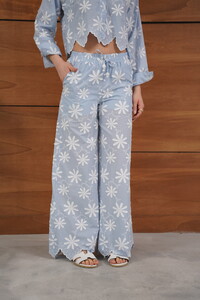 Nakışlı Toptan Pantolon - Mavi | Topshow #3